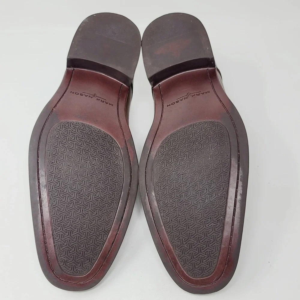 Mark Nason Mens Oxfords Sz 11.5 M Brown Bicycle Toe Memory Foam Lux Dress Shoes